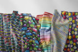 Watercolor Rainbow Alphabet - Organic Cotton/Spandex Euro Knit Jersey