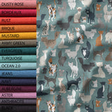 Cats - Ocean - Organic Cotton/Spandex FRENCH TERRY