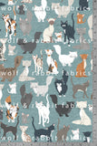 Cats - Ocean - Organic Cotton/Spandex FRENCH TERRY