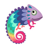 Rainbow Chameleon - DTF Transfer/Iron On or Heat Press
