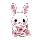 Cherry Blossom Bunny - DTF Transfer/Iron On or Heat Press
