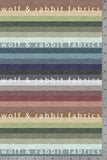 Heathered Rainbow Stripe - Printing Flaw -  Organic Cotton/Spandex Euro Knit Jersey