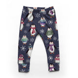 Peguins - Dark Blue - Organic Cotton/Spandex FRENCH TERRY