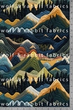 Quilted Mountains - Organic Cotton/Spandex FRENCH TERRY