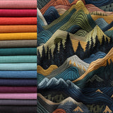 Quilted Mountains - Organic Cotton/Spandex FRENCH TERRY