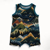 Quilted Mountains - Organic Cotton/Spandex FRENCH TERRY
