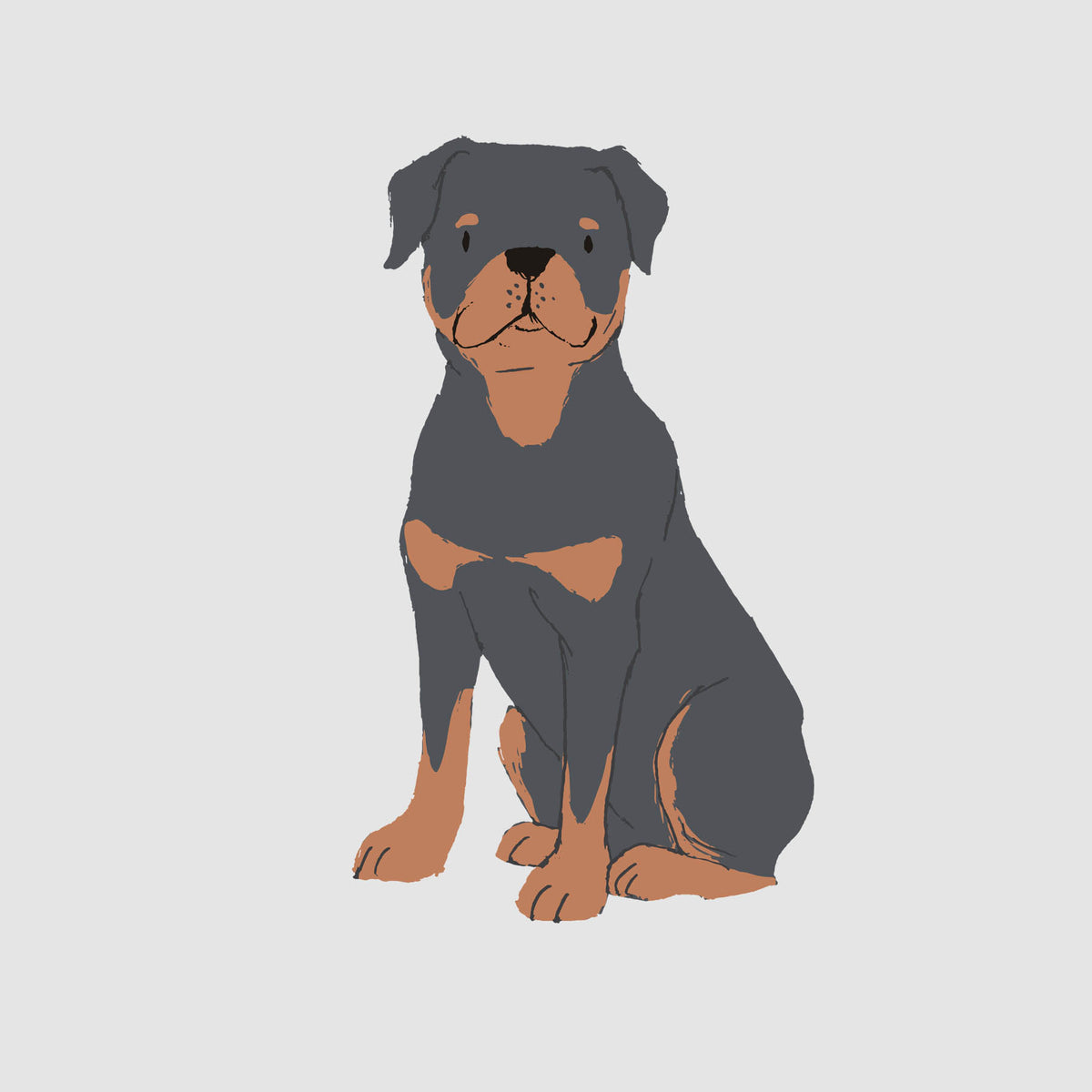 Rottweiler - DTF Transfer/Iron On or Heat Press – Wolf &amp; Rabbit Fabrics