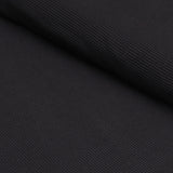 BLACK - WAFFLE - Organic Cotton/Spandex Euro Knit