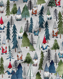 GNOME FOREST - FOG - Organic Cotton/Spandex Euro Knit Jersey