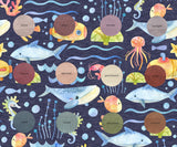 Happy Ocean - Organic Cotton/Spandex Euro Knit Jersey