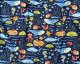 Happy Ocean - Organic Cotton/Spandex Euro Knit Jersey