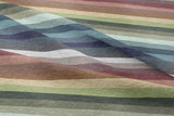 Heathered Rainbow Stripe - Printing Flaw -  Organic Cotton/Spandex Euro Knit Jersey