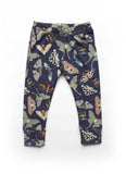 Moths - Dark Blue - Organic Cotton/Spandex Euro Knit Jersey