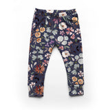 Muted Floral - Dark Blue - Organic Cotton/Spandex Euro Knit Jersey