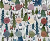 GNOME FOREST - FOG - Organic Cotton/Spandex Euro Knit Jersey