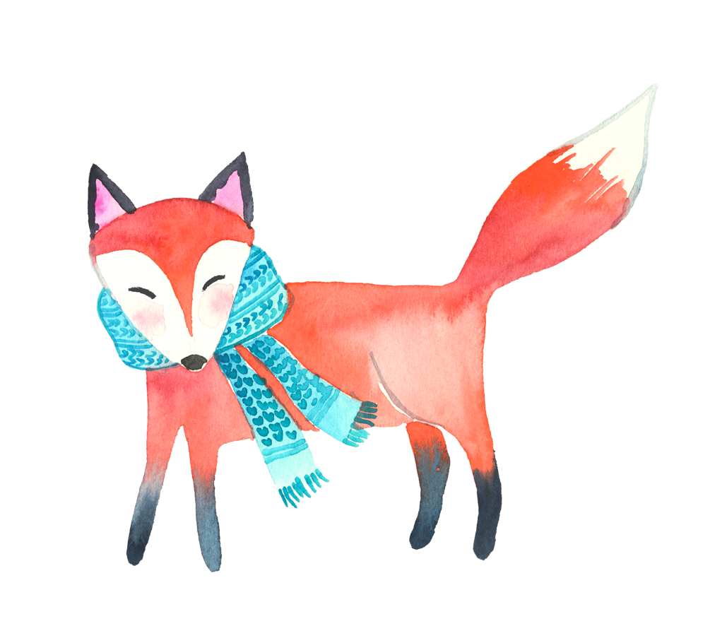 Vinyl Sticker - Winter Fox – Wolf & Rabbit Fabrics