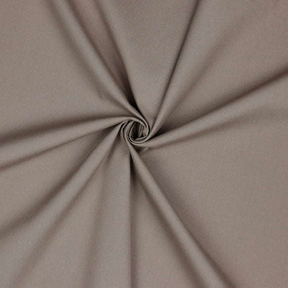 POPLIN - SOLID - Taupe - 100% Organic Cotton WOVEN Fabric