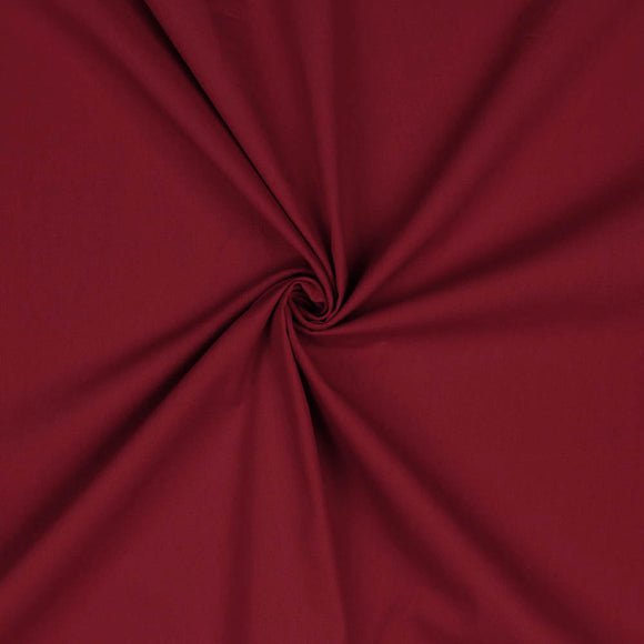 POPLIN - SOLID - Red - 100% Organic Cotton WOVEN Fabric