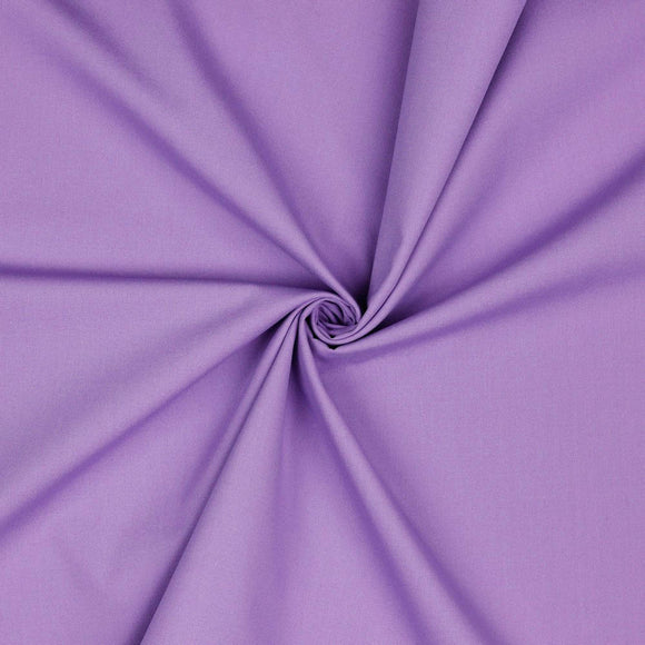 POPLIN - SOLID - Lilac - 100% Organic Cotton WOVEN Fabric