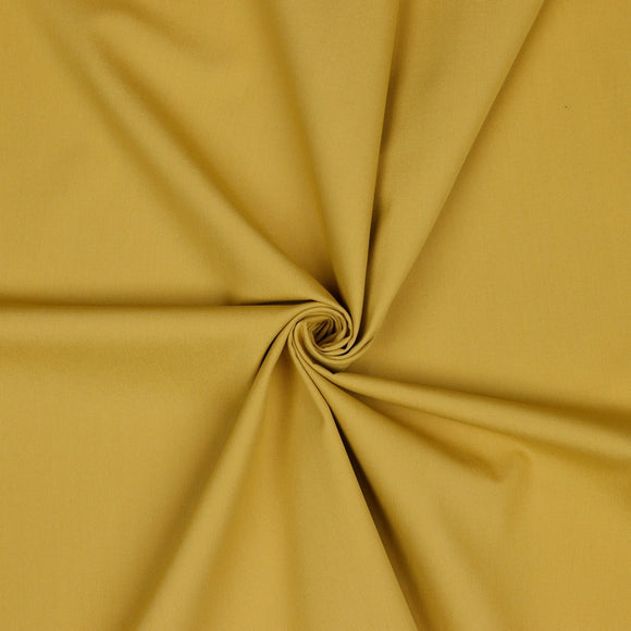 POPLIN - SOLID - Ochre - 100% Organic Cotton WOVEN Fabric