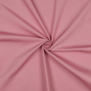 POPLIN - SOLID - Dusty Rose - 100% Organic Cotton WOVEN Fabric