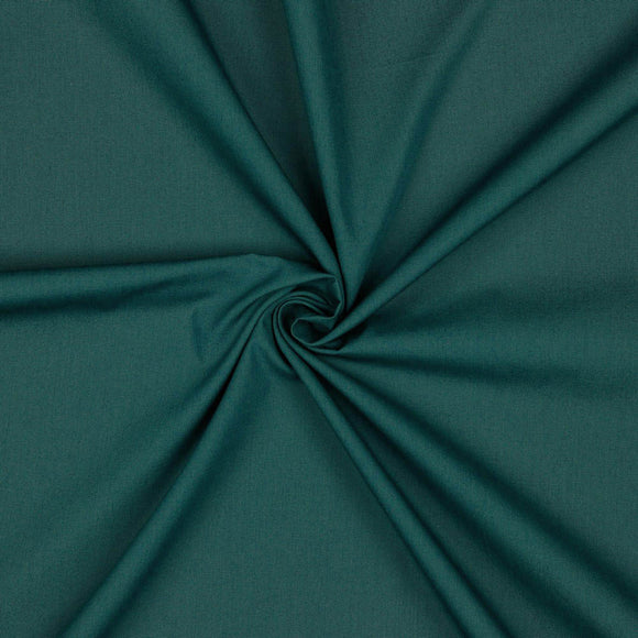 POPLIN - SOLID - Evergreen- 100% Organic Cotton WOVEN Fabric