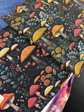 Fairy Mushrooms - IMPERFECT PRINTING - Organic Cotton/Spandex Euro Knit Jersey