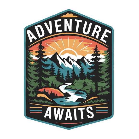 Adventure Awaits - DTF Transfer/Iron On or Heat Press