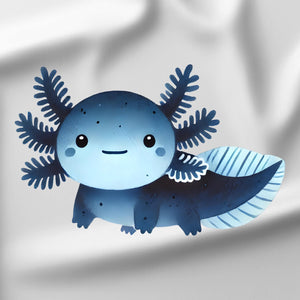 Axolotl - Dark Blue - DTF Transfer/Iron On or Heat Press