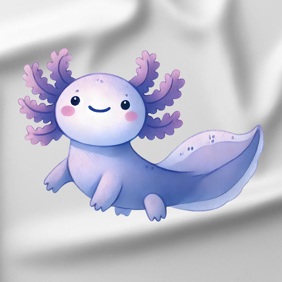 Axolotl - Purple - DTF Transfer/Iron On or Heat Press
