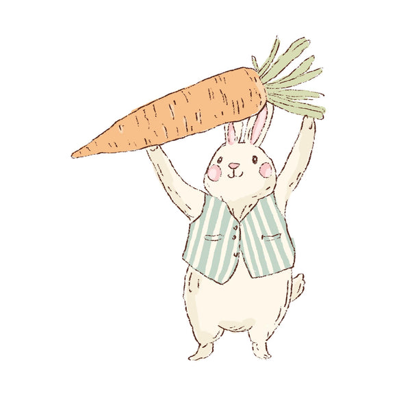 Bunny with Carrot - DTF Transfer/Iron On or Heat Press