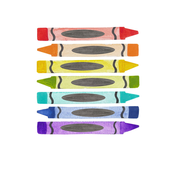 Crayons - DTF Transfer/Iron On or Heat Press