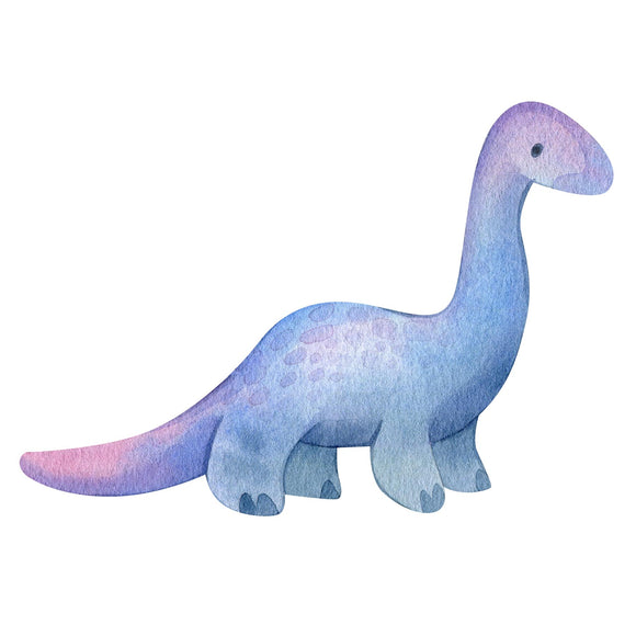 Dino - Blue Brontosaurus - DTF Transfer/Iron On or Heat Press