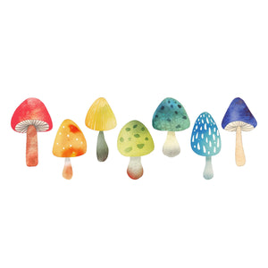 Rainbow Mushrooms - DTF Transfer/Iron On or Heat Press