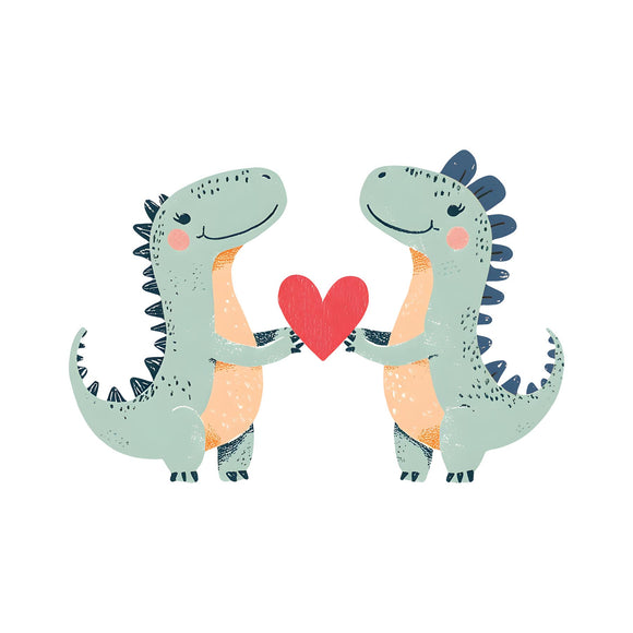 Dino Love - DTF Transfer/Iron On or Heat Press