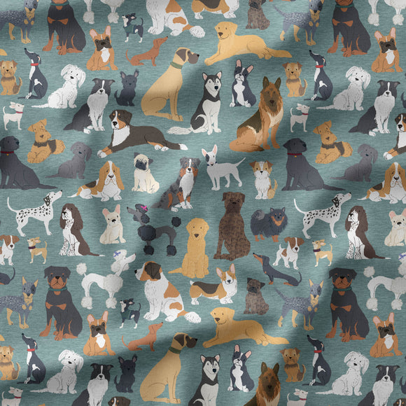 Dogs - Ocean - Organic Cotton/Spandex FRENCH TERRY