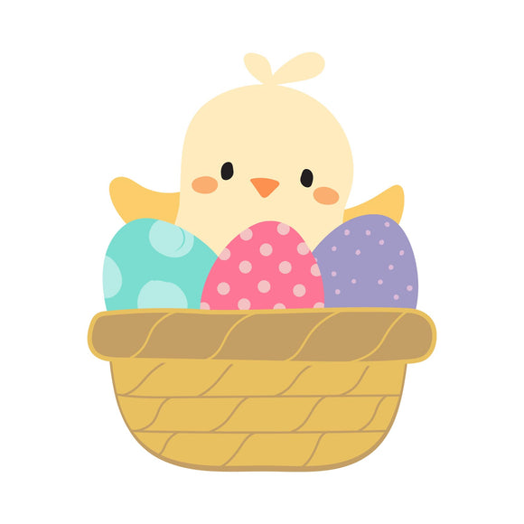 Easter Basket Chick - DTF Transfer/Iron On or Heat Press