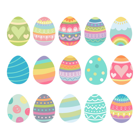 Easter Eggs Set - DTF Transfer/Iron On or Heat Press