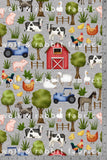 Farm Animals - Organic Cotton/Spandex Euro Knit Jersey