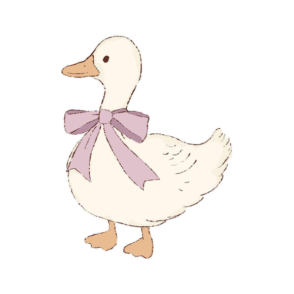 Duck - Purple Bow - DTF Transfer/Iron On or Heat Press