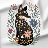 Folk Fox Floral - DTF Transfer/Iron On or Heat Press