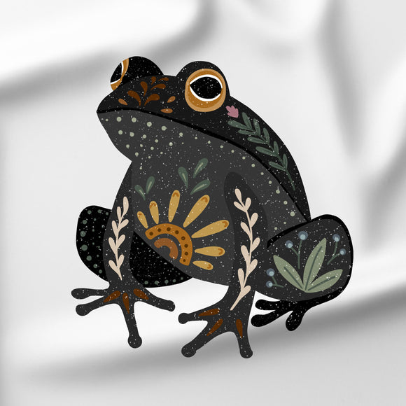 Folk Art Frog - DTF Transfer/Iron On or Heat Press (Copy)