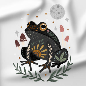 Folk Frog & Moon - DTF Transfer/Iron On or Heat Press