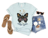 Folk Moth & Moon - DTF Transfer/Iron On or Heat Press