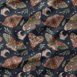 Floral Moths - Organic Cotton/Spandex Euro Knit Jersey