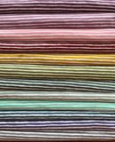 Watercolor Mini Stripes - LEAF - Organic Cotton/Spandex Euro Knit Jersey