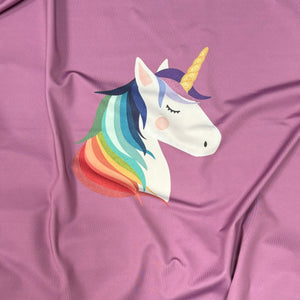 PANEL - Sleepy Unicorn - RECYCLED Swim Fabric