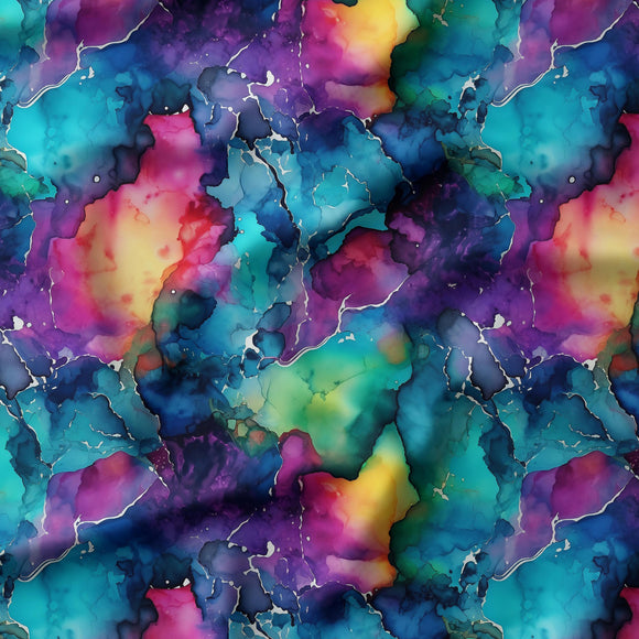 Geode Tie Dye - IMPERFECT PRINTING - Organic Cotton/Spandex Euro Knit Jersey