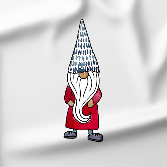 Gnome - Red DTF Transfer/Iron On or Heat Press
