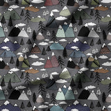 Heathered Mountains - Organic Cotton/Spandex Euro Knit Jersey